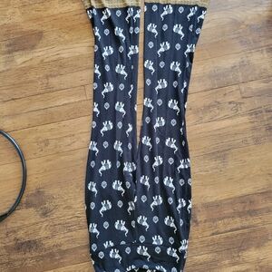 Mudd Black and White Elephant Print Scarf